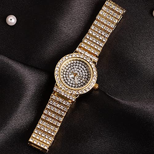 Image of Haute Sauce Women's Embellished Analog Dial with Stainless Steel Strap | Battery Power | Foldover Closure | Quartz Movement | Fashion Wrist Belt Watch for Female and Girls
