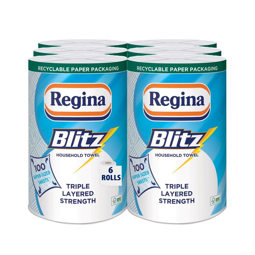 Regina Blitz 3Ply Xl Sheets (Pack of 6, Total 600 Sheets)