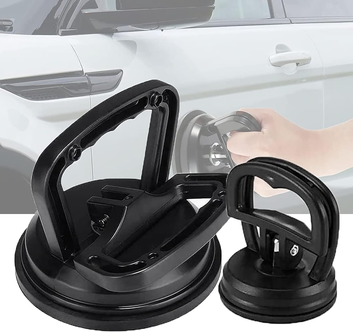 2 herramientas de reparación de abolladuras de coche, extractor de abolladuras, ventosa para coche, carrocería y abolladuras, herramienta para quitar abolladuras, para azulejos y espejos (Negro) Baxcdyswe 4 Piezas Ventosas para Coche, Mini Ventosa Coche Abolladuras, Extra-Fuertes Extractor de Succión de Vacío para Golpes Coche, Pantalla de Teléfonos Móviles u Otras Superficies Lisas y Planas