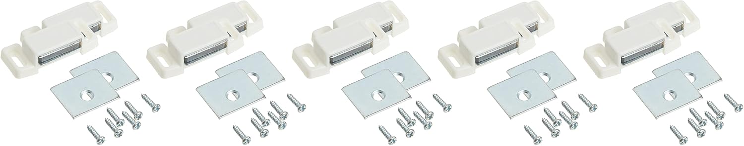 Liberty C080X1L-W-U1 Economy Magnetic Cabinet Catch with Strike, 10-Pack