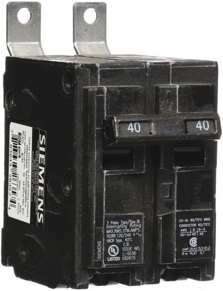 Siemens B240 40-Amp Double Pole 120/240-Volt 10KAIC Bolt in Breaker