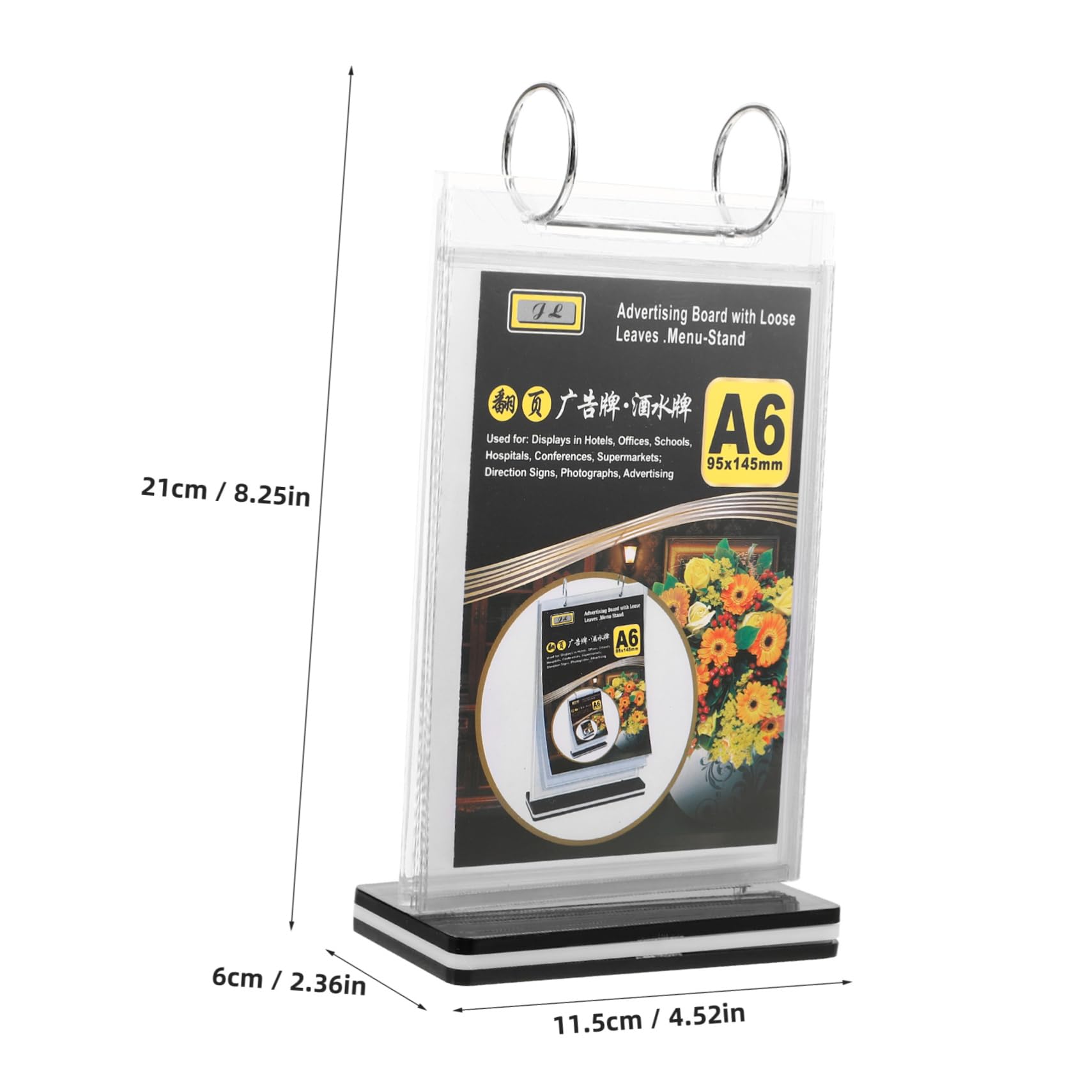 11piezas Soporte De Menú De Escritorio Vertical Base Exhibidor De Carteles Para Restaurantes Marco De Pvc Para Menús y De Bienvenida