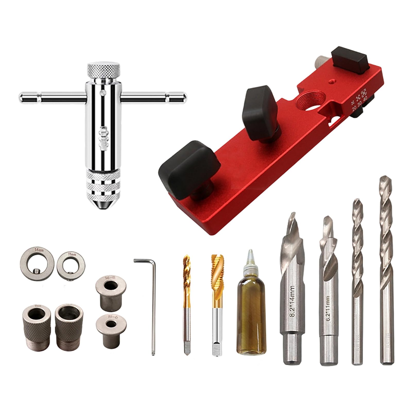 Zepfjhe Manual Tapping Combi Aluminum Profile Drill Guide Punching Locator Single Hole Profile Drill For 2020 3030 4040 Punching Drilling Tool Positioner