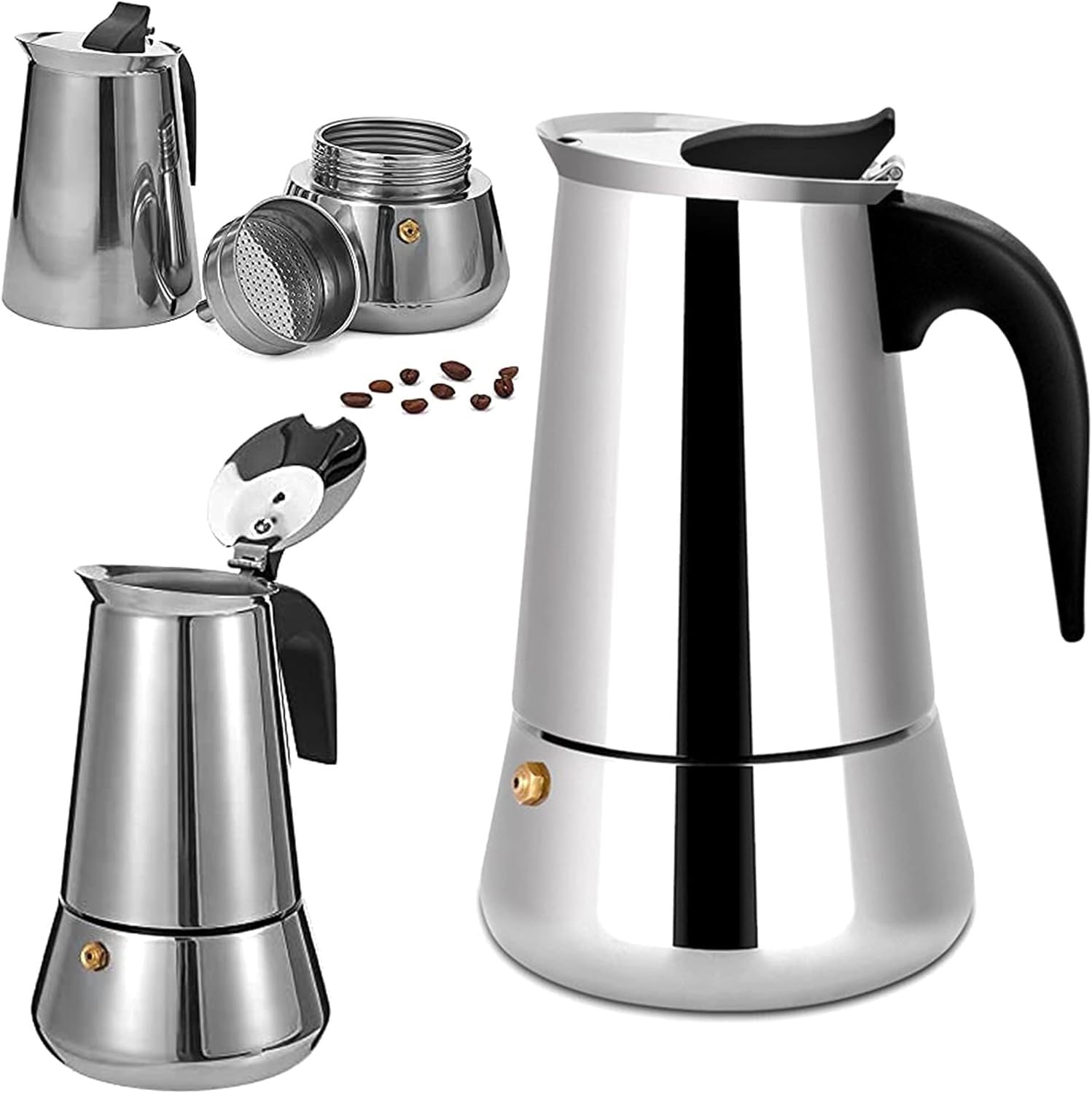 Cafetière Italienne inox 12 tasses 750ml