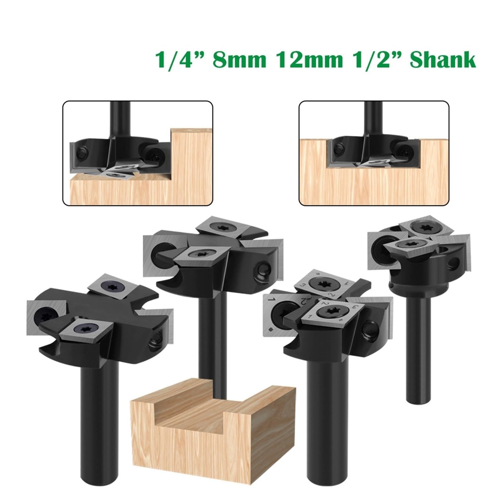 Narzędzia skrawające do tokarki Tokarka, Strugarka Do Drewna Bit 8x40mm Spoilboard Frez Powierzchni Płyta Z Węglików Spiekanych Spłaszczanie(1/4x25.4x45Lx4T)