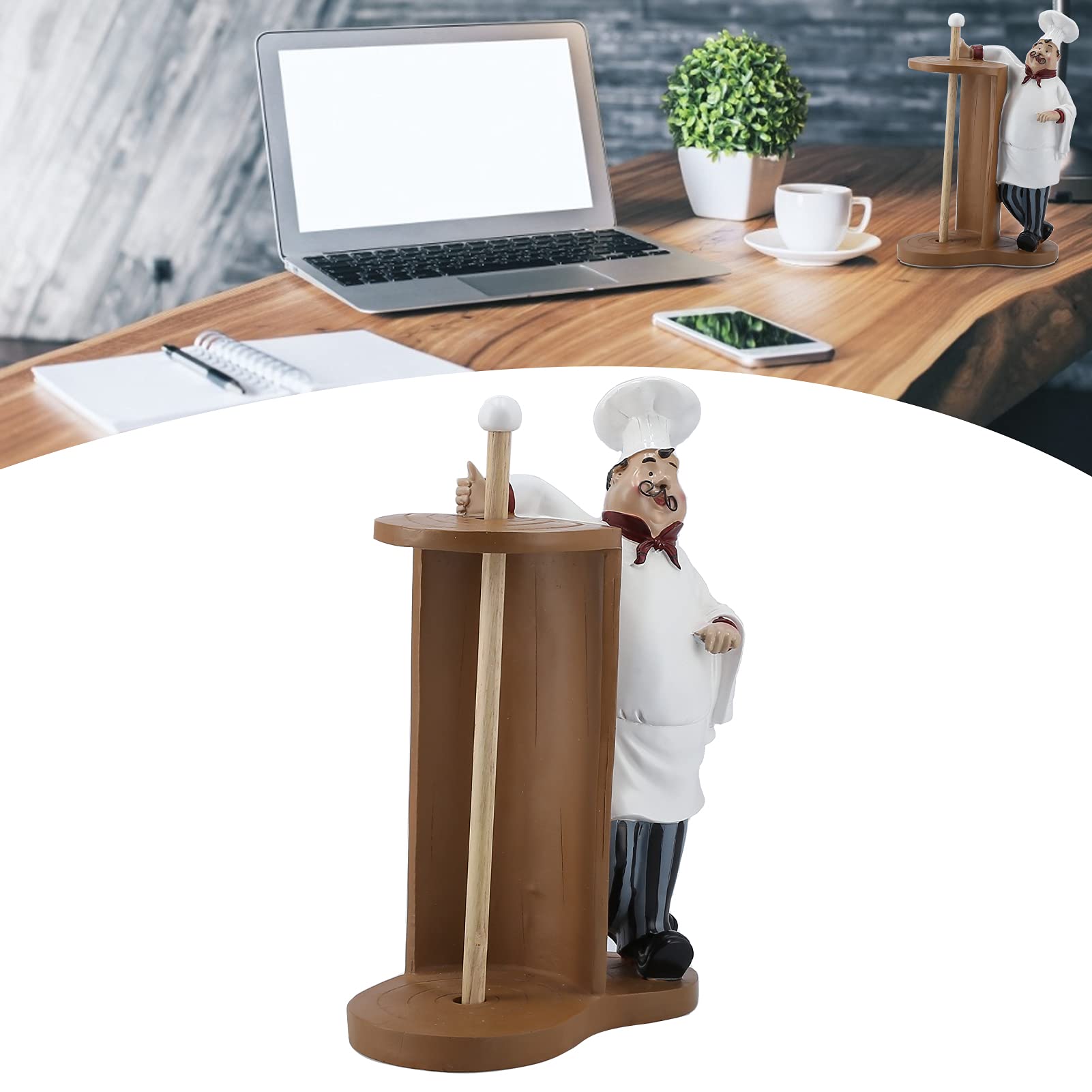 Figurka szefa kuchni Wyposażenie domu Pulpit Restauracja Hotel Bar Szef kuchni Uchwyt na papier Dekoracja z żywicy