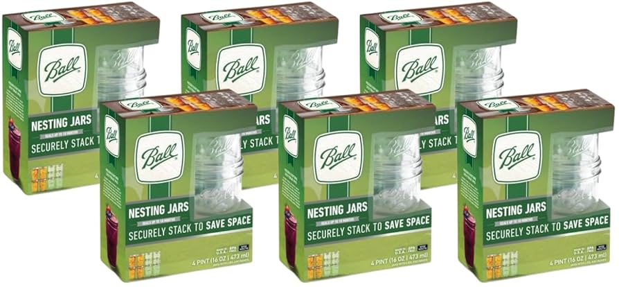 Amazon.com: Ball Glass Nesting Mason Jars with Lids & Bands