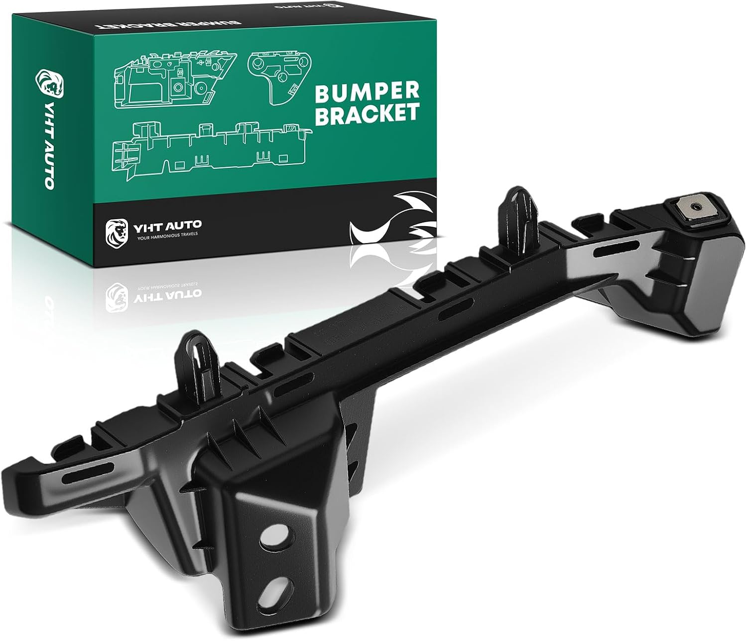 YHTAUTO Front Right Passenger Side Bumper Cover Support Compatible with Chevrolet Equinox 2018-2024, Mexico Ramos Arizpe Plant Built Models, Plastic Bumper Bracket