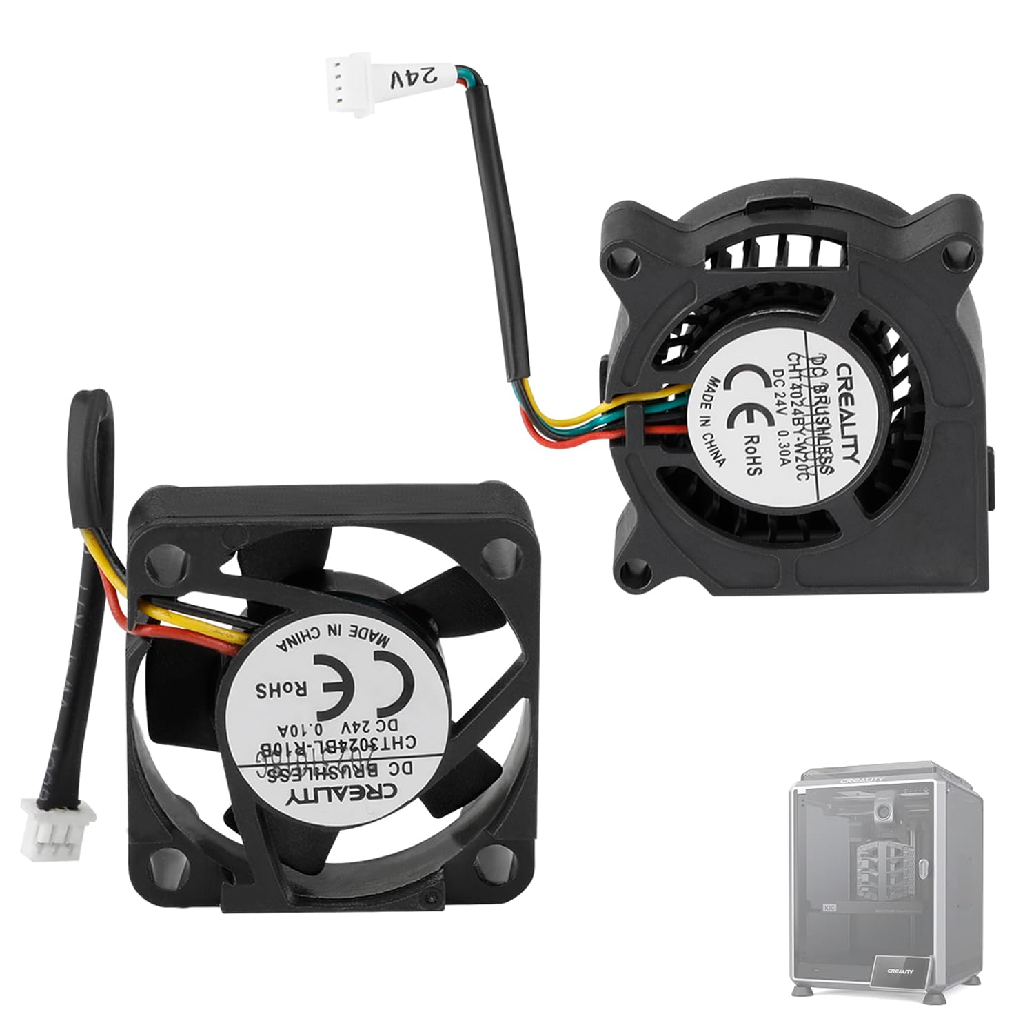 Creality Official K1C/K1 MAX/K1 SE Fans Kit, 24V 4020 Blower Fan + 3010 Axial Cooling Fan Extruder Hotend Heat Sink Fan for Creality K1/K1C/K1 MAX/ K1 SE 3D Printer
