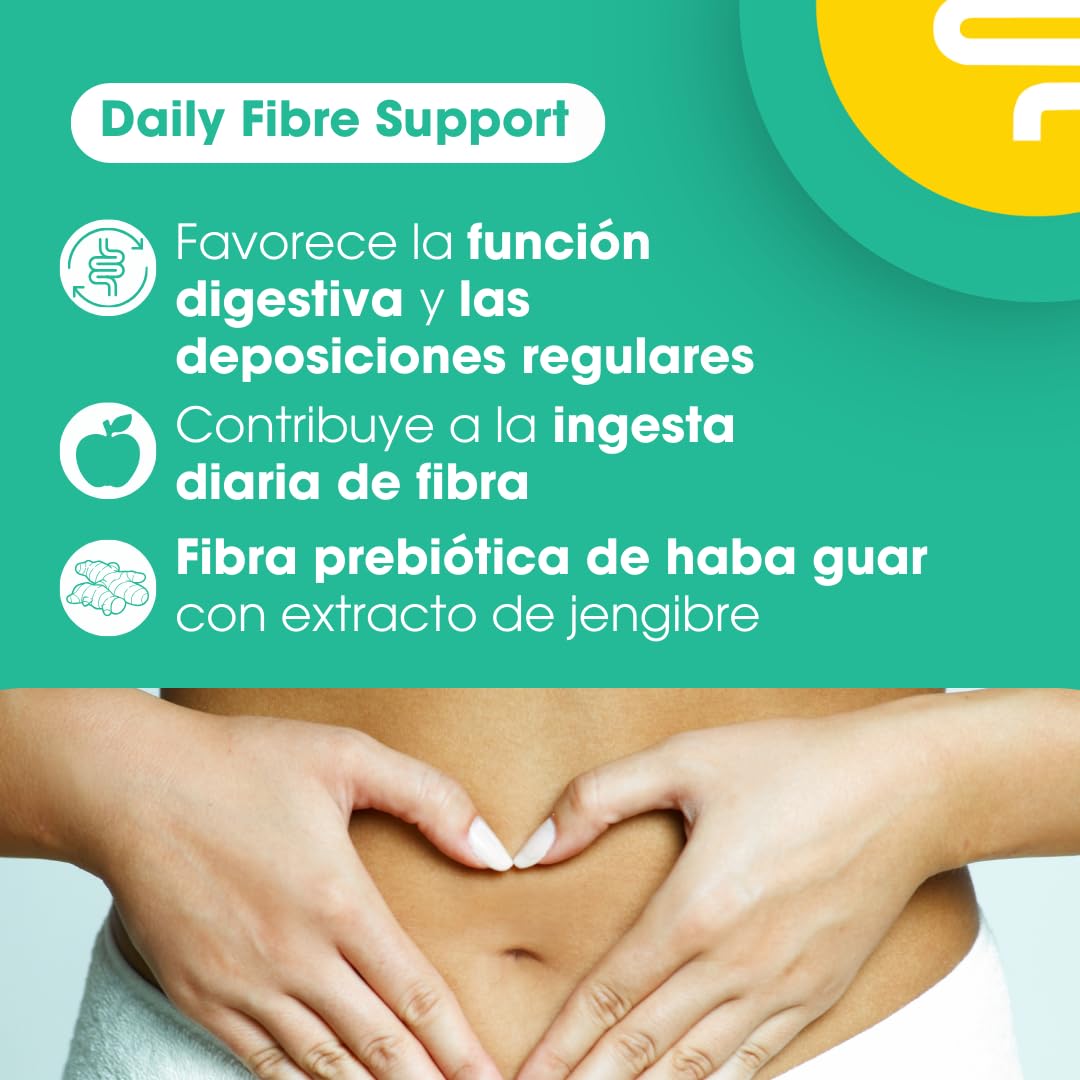 Intoleran Daily Fibre Support - 175 gramos Extracto de guar y jengibre | Complementa la ingesta diaria de fibra y favorece el funcionamiento intestinal | Deposición regular | Sin sabor | 100% soluble