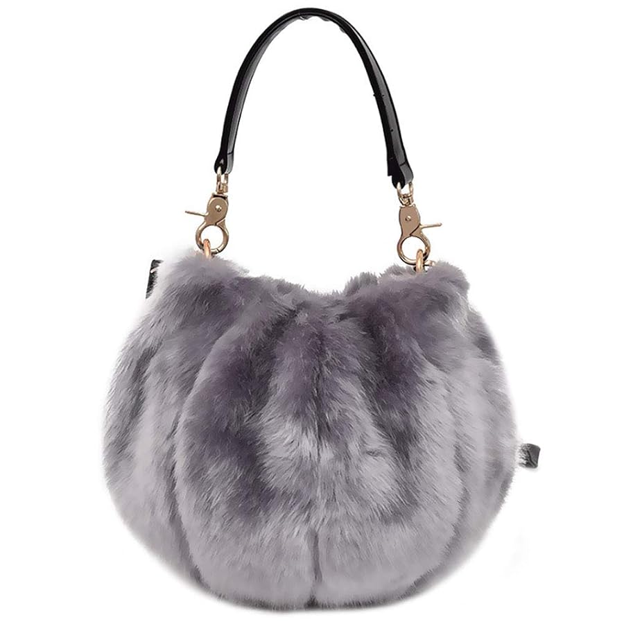 Amazon.com: Women's Faux Fur Bucket Handbag Plush Shoulder