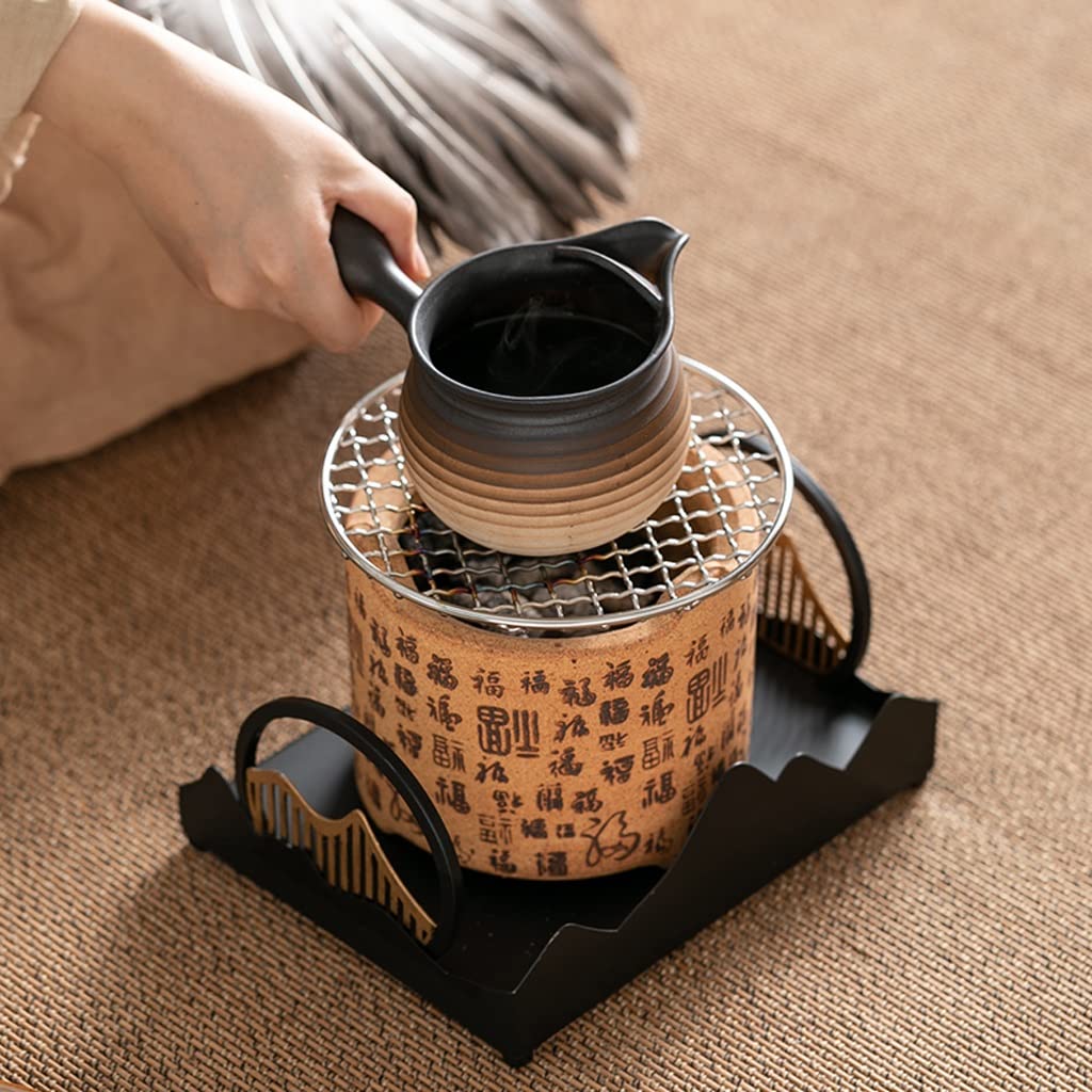 Tetera Para Cocina, Beige, Grande, Completo, Para Una Persona, Tetera, Cerámica, Adecuado Para Fuego De Carbón, Pequeña Tetera Con Asa Para Hacer Té,C-450ml