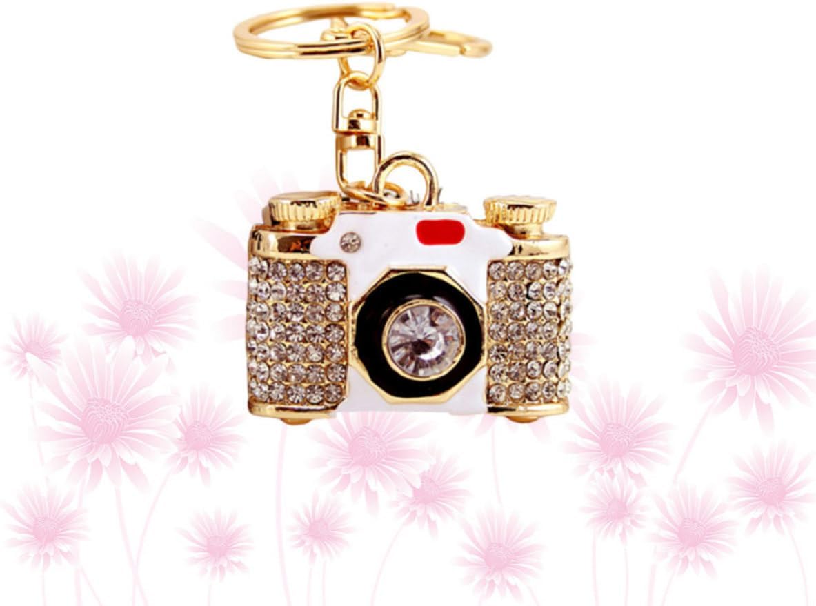 Alloy Rhinestone Camera Keychain Gift Decoration Fashion Keyring image 5