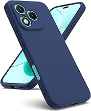 Oududianzi - Cover Compatibile con Honor 400 Lite 5G [Cover in Silicone Liquido] [Interno in Microfibra] Gomma Gel di Silicone TPU Liquido Antiurto Custodia Honor 400 Lite - Blu Notte