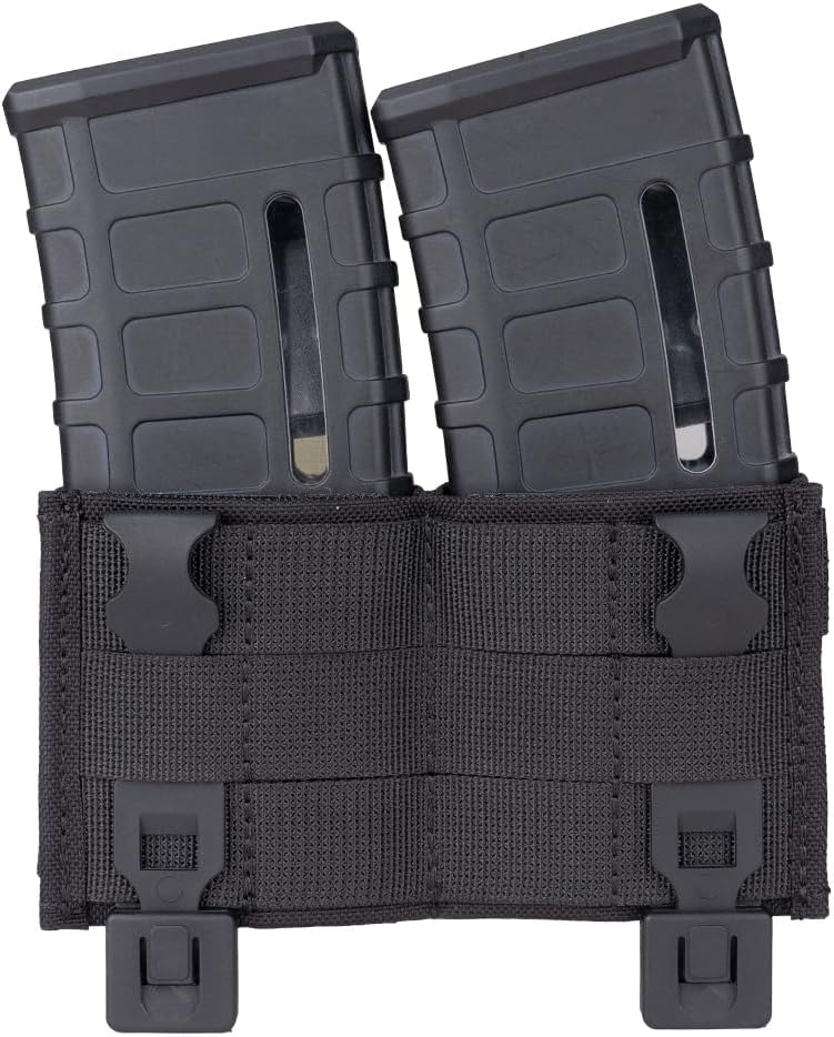 IDOGEAR Rifle Mag Pouch Molle 5.56mm Magazine Pouch Single Open-Top AR Mag Carrier Holder with Quick Release Mag Insert for M4 M16
