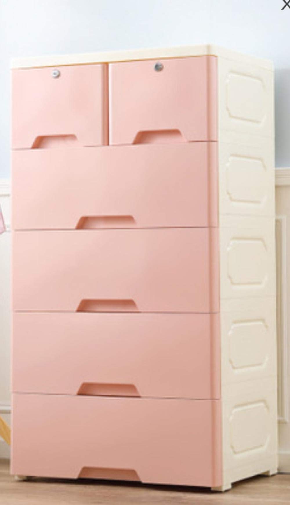 Armario para niños organizador infantil de 5 pisos en rosa claro para ropa