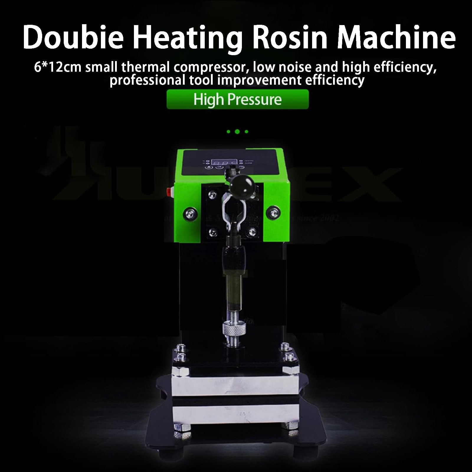 Presse à Chaud pour Colophane 6 x 12 cm, Machine d'Extraction de Colophane 600 W pour Cuir PU, Fleur, Plante, Extraction,Green