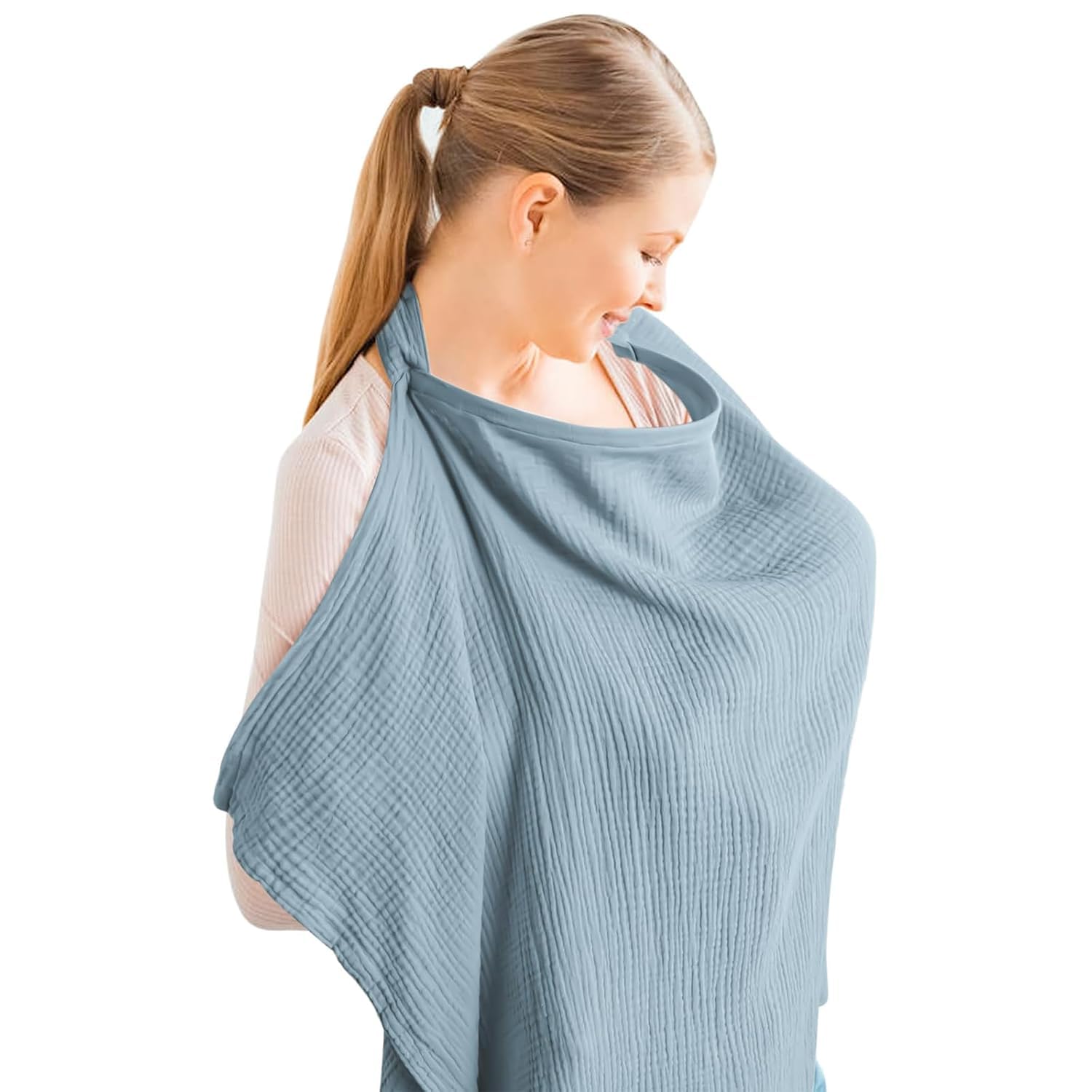Feeding Cover Nursing Mom Privacy Wrap for Breastfeeding, Lightweight Cotton Cover for Travel, Outdoor Use, Comfortable Feeding Shawl. (Pack of 1)-image-17