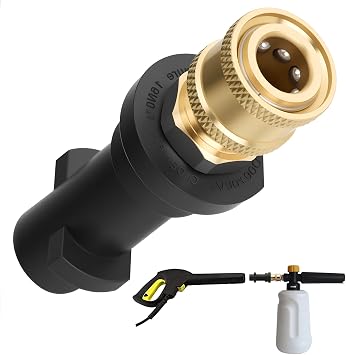 Quick Connect adapter for Compatible with Karcher K2 K3 K4 K5 K6 K7, 1/4 Female Quick Connect Adapter for Foam Cannons Nozzles, Universal High Pressure Washer Release Gun Adapters Conversion Fitting