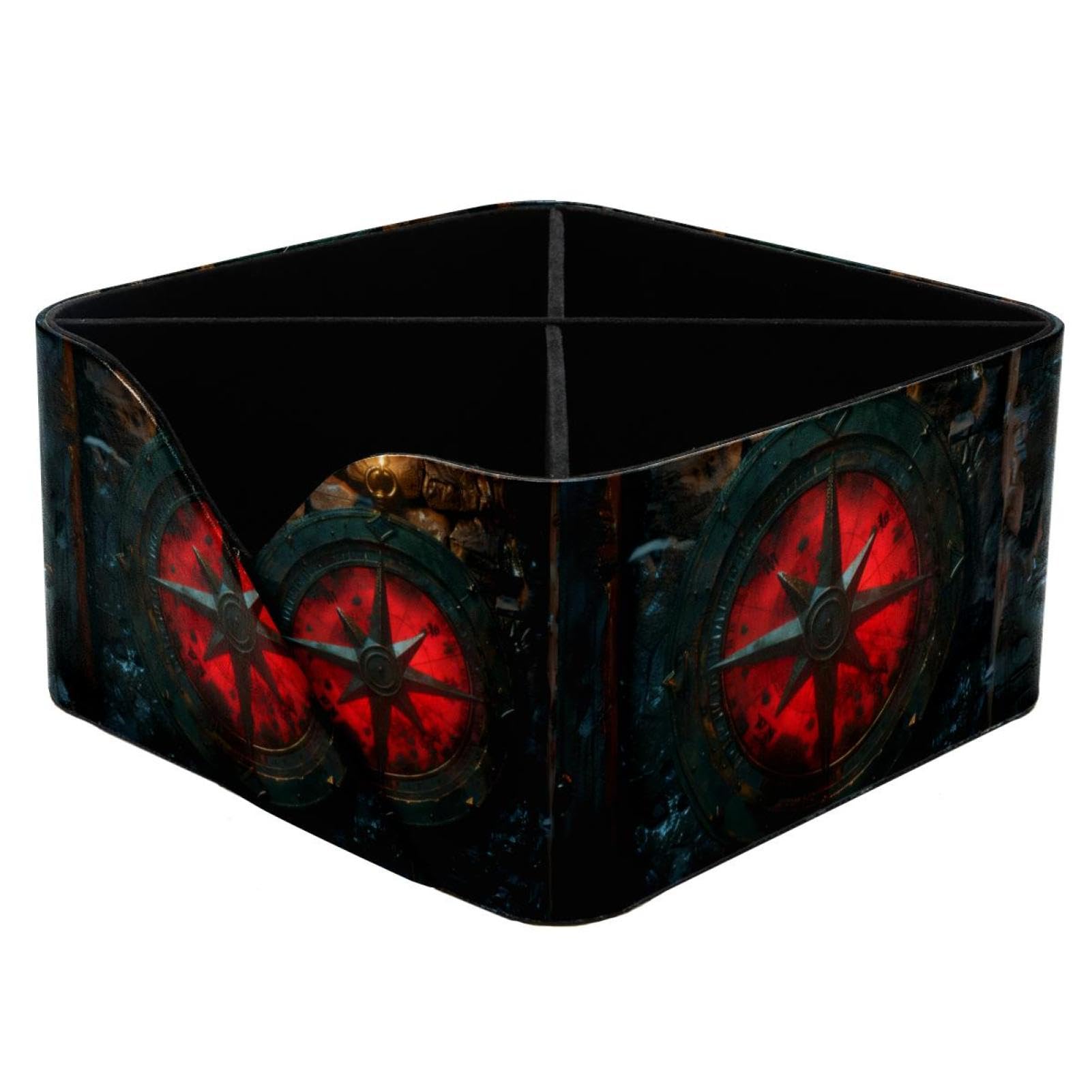 Boîte de rangement classifiée boussole organiseur de bureau rectangulaire