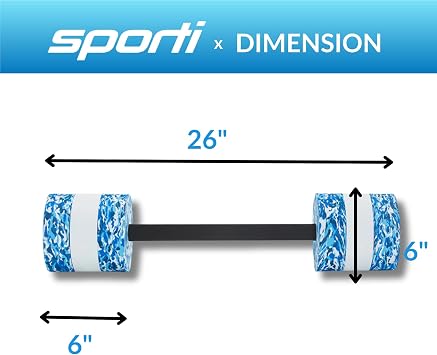 Sporti Premium Teaching Bar Swim Aid, Aquatics Water Weights Pool Exercises