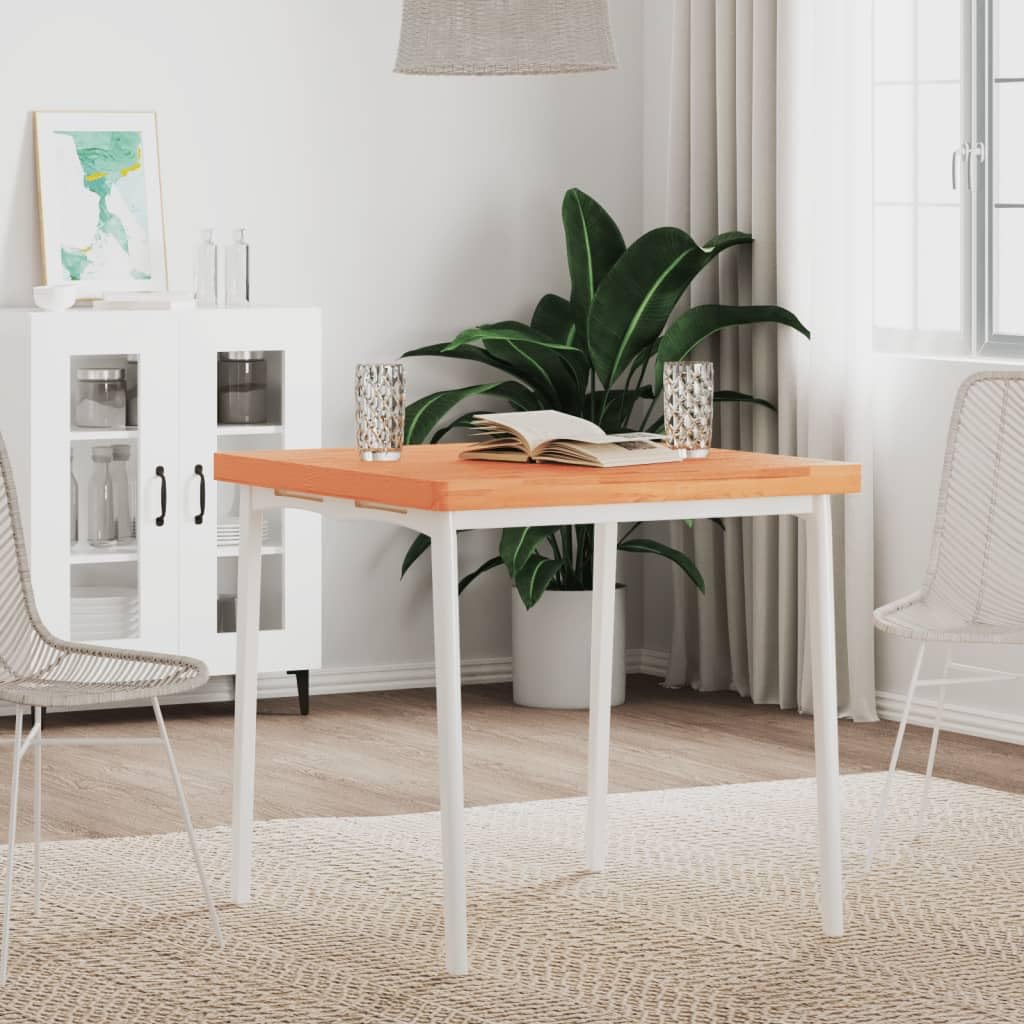 Piano in legno massello di faggio 70 x 70 x 4 cm, quadrato, piano di ricambio per tavolo da pranzo, piano di lavoro, costruzione di mobili, versatile, per ufficio, cucina, soggiorno, stabile e