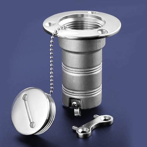 Miniatura 5 de Atibin Yate Tapa de combustible de acero Llave de barco Cubierta de llenado de combustible inoxidable Tapa de gas de llenado diesel Hardware de agua