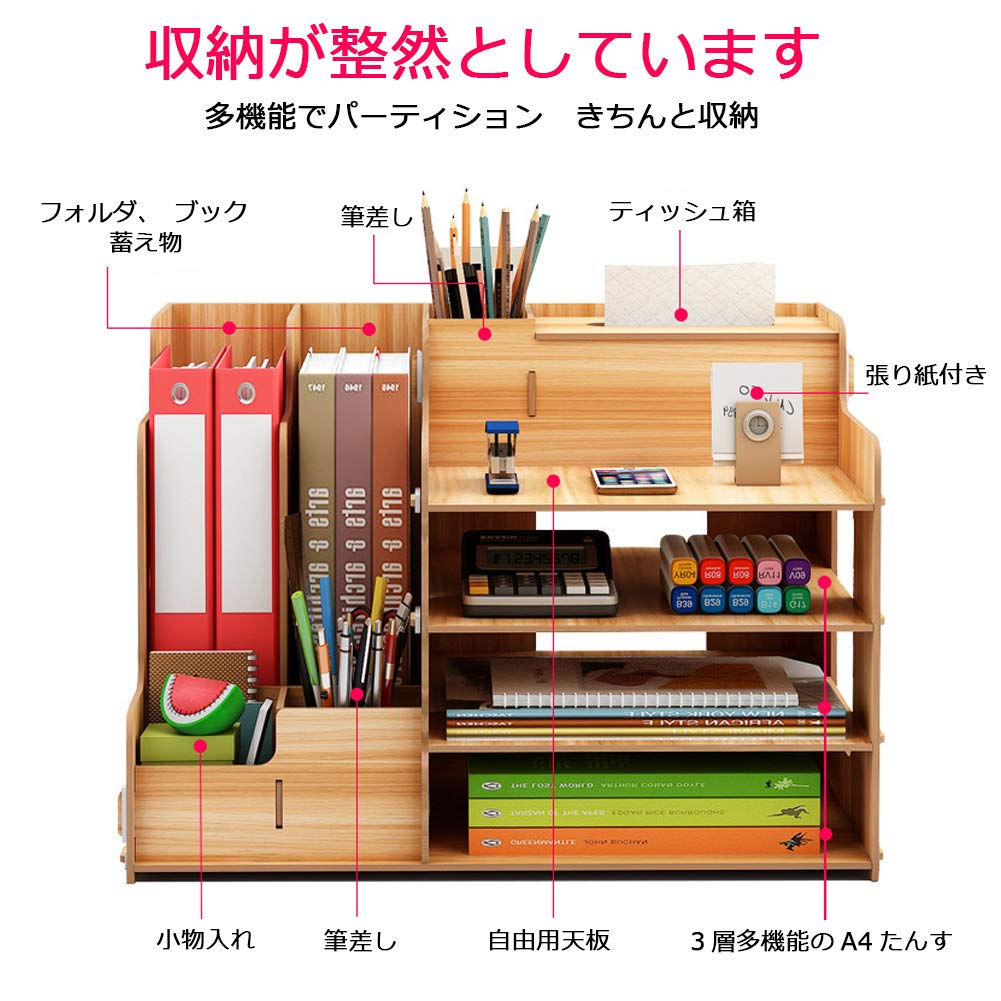 Amazon.co.jp: MIWEIYA 卓上収納ケース オフィス収納 机上収納