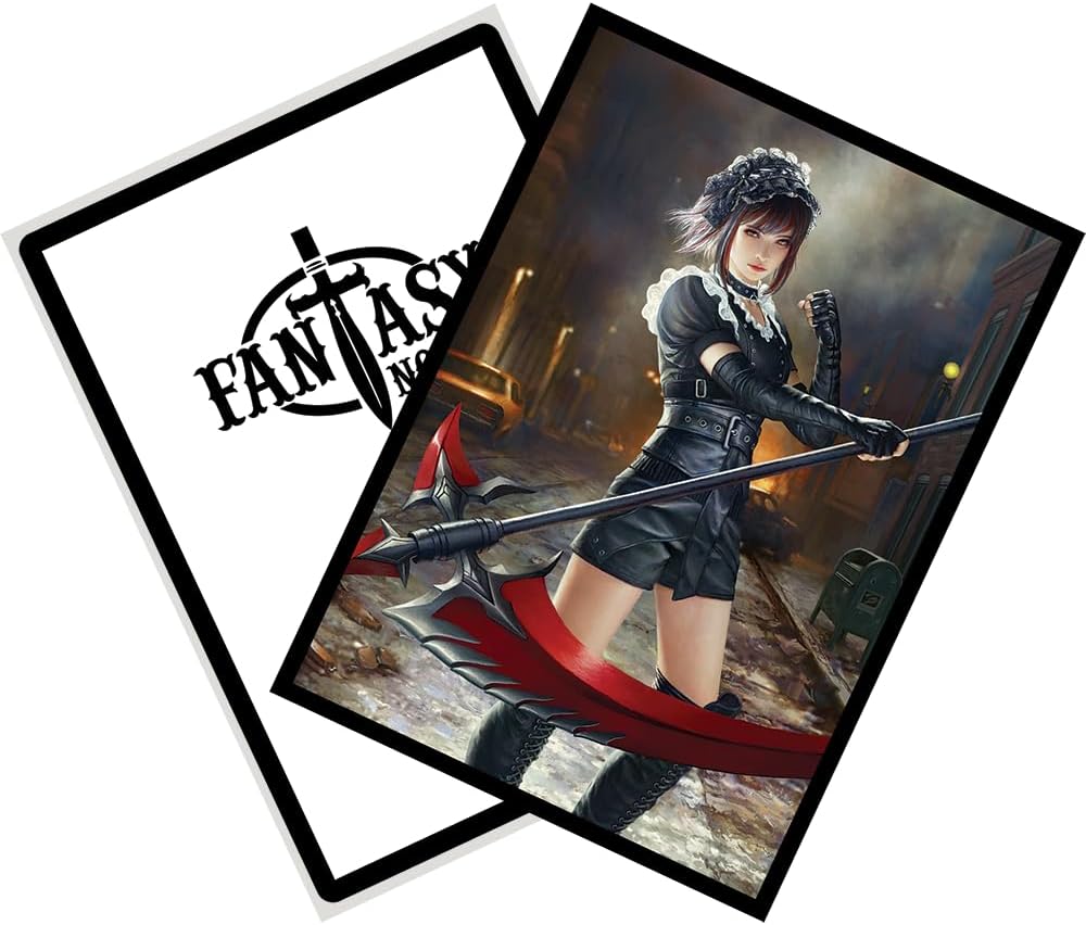 Fantasy North - Naomi - Street Fight - 100 Smooth Matte TCG Trading Card Sleeves - Anime - Fits Magic MTG Commander Pokemon and Other Card Games - Playing Card Sleeves