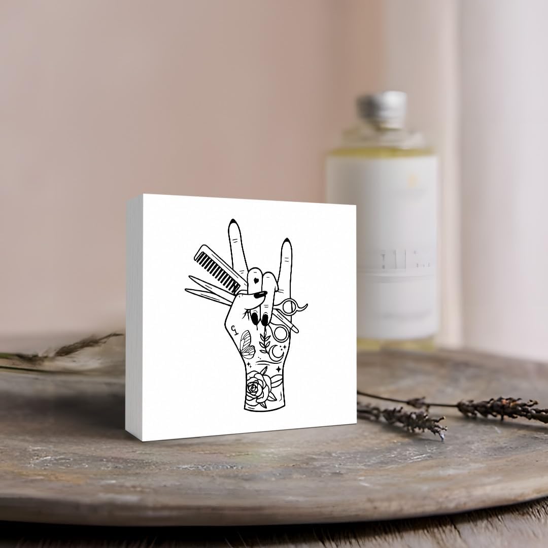 Hair Stylist Hairdresser Gifts for Women Signs, Hair Salon Decor for Stylist, Cosmetology Decorations,Hairstylist Ornaments Cosmetology Graduation Gifts, Beauty Salon Accessories for Women,5x5 Inch - Image 3