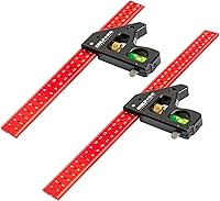 Vista 2 de Regla de ángulos de combinación de carpintero multifuncional, instrumento de medición de metal para ángulos precisos de 90/45 grados, combinación