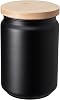IKEA Tea Coffee Jar,Black Color 1 liter Black Glass-Bamboo Lid