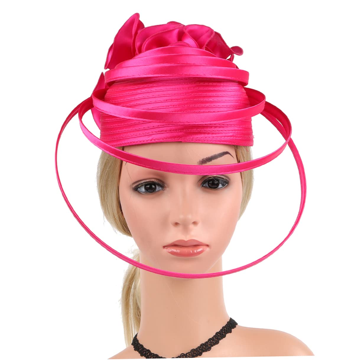 FOMIYES 2pezzi Fascinator Elegante da Donna per Cerimonie e Feste Cappello Leggero con Headband Accessorio da Sposa per Tea Party e Banquet Design Romantico e Comodo e Attraente per Ogni