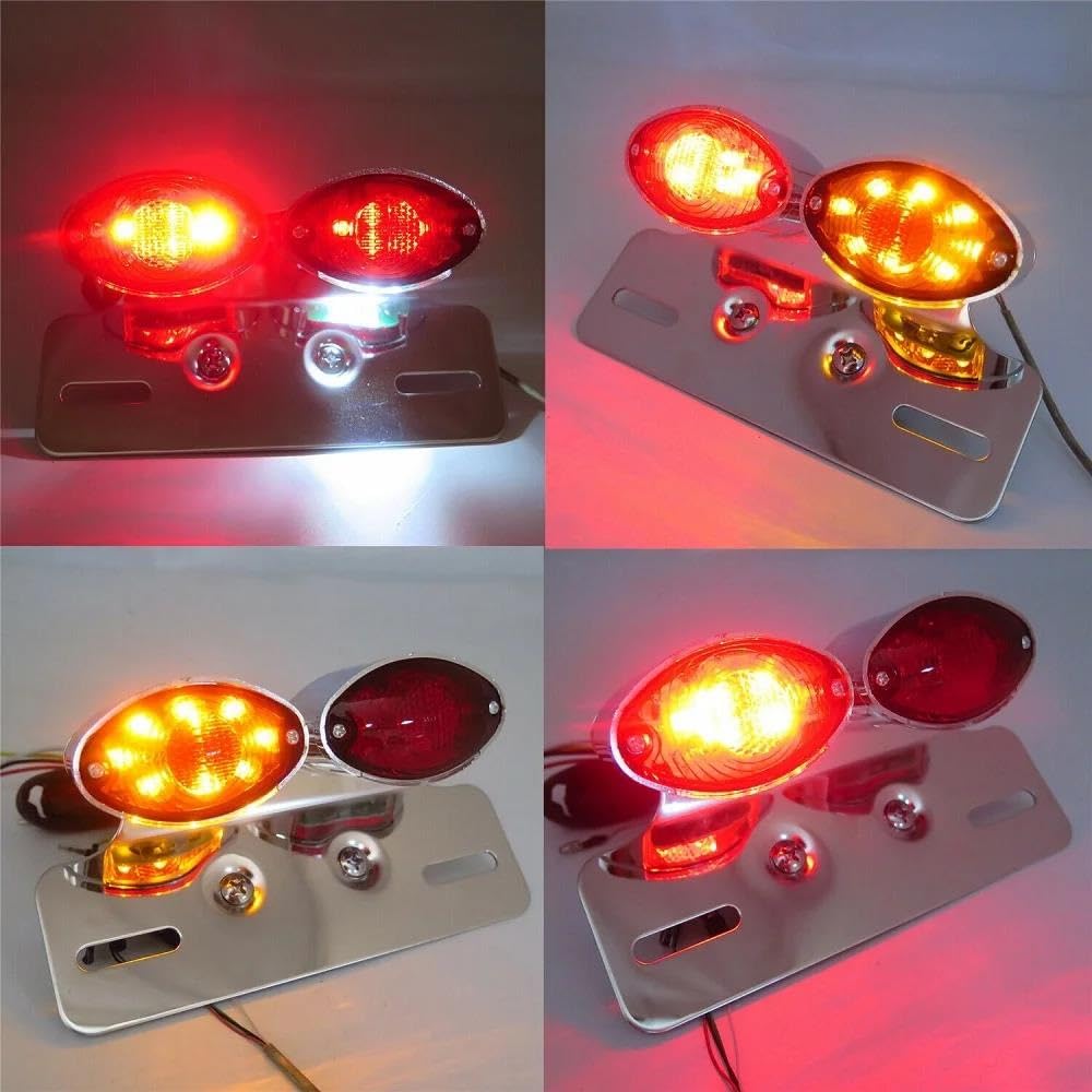 Luce Posteriore Per Motocicletta Piastra Freno A LED Fanale Indicatori Di Direzione Cafe Racer Accessori Parti Modificate Moto Custom