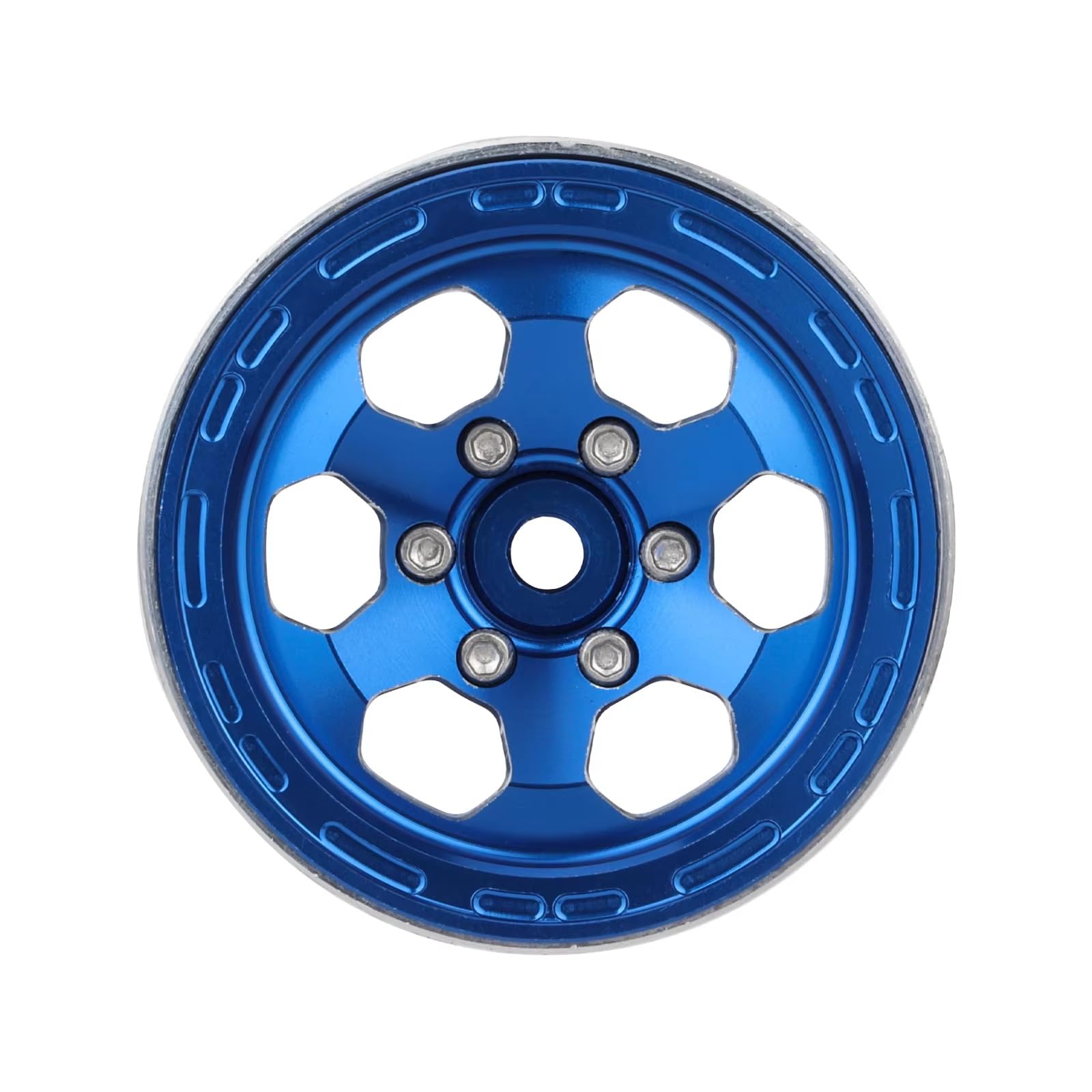 ModèLes RéDuits Rc pour 1/18 4 Jantes CNC Aluminium Beadlock 1,3" Jante Moyeu Polygonal Télécommande Voiture Crawler Améliorations Accessoires