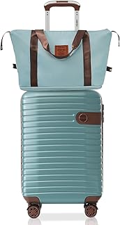 Luggage Sets 3 Piece Carry on Luggage 22x14x9 Airline Approved, ABS Lightweight Hardside Suitcases With Wheels, TSA Lock (Blue, 20 Inch)