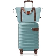Merax Luggage Sets 3 Piece Carry on Luggage 22x14x9 Airline Approved, ABS Lightweight Hardside Suitcases With Wheels, TSA Lock Blue, 20 Inch