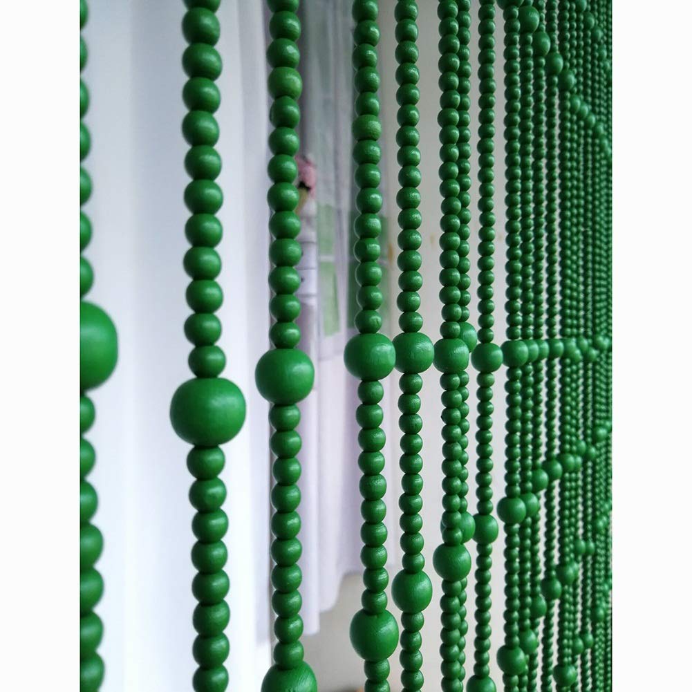 Cortinas de puerta con cuentas artesanales de 51 hilos para una entrada fluida y ventilada