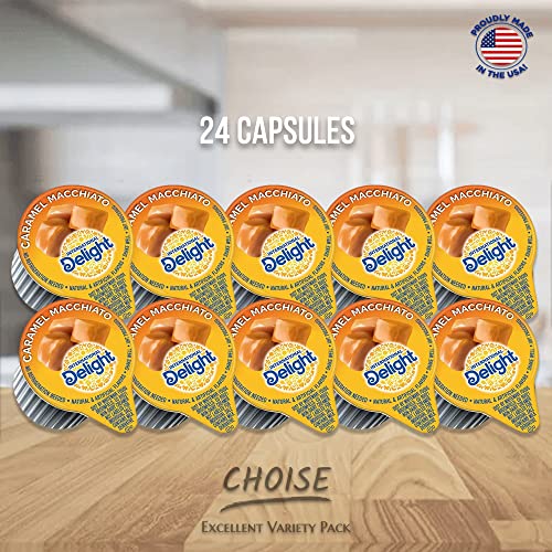 Coffee Creamer Liquid Singles International Delight Variety Pack Healthy | Delicious Delight Caramel Macchiato, French Vanilla And Hazelnut | Coffee Creamer Liquid Variety Pack For Adults - (Pack Of 72) #TOP3