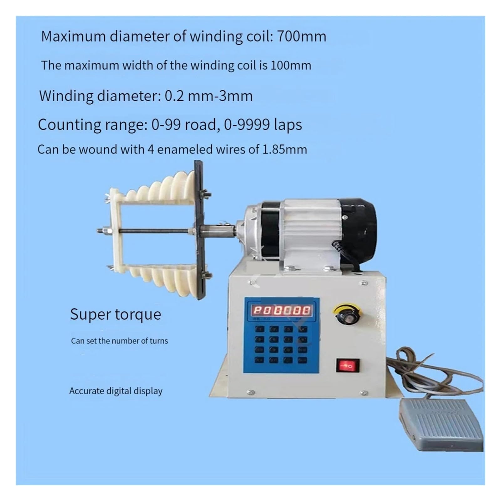 Zwijacz CNC, elektryczny nawijacz o wysokim momencie obrotowym, emaliowane narzędzie do automatycznego nawijania, szeroki zakres zastosowań (500 W)