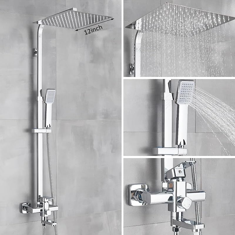 Ensembles de Douche en Chrome Noir de Haute Qualité pour une Salle de Bain Moderne