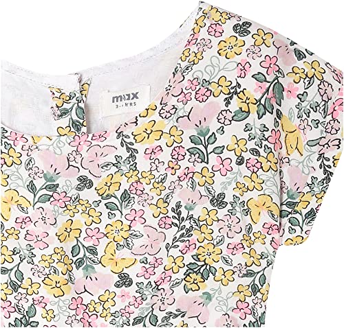 Image of Max Girl Floral Printed Round Neck A-Line Standard Length Dress