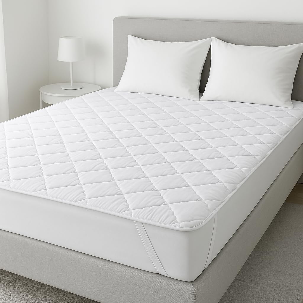 Merino-Betten Topper Matratzenauflage 120×200 cm | Matratzenschoner versteppt | Pflegeleichter und komfortabler Matratzenschutz (weitere verfügbar)