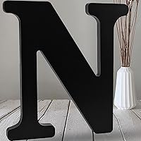Vista 22 de AOCEAN Letras de madera negra de 12 pulgadas Letras de madera sin terminar para Halloween Letras decorativas de pie Rebanadas Tablero