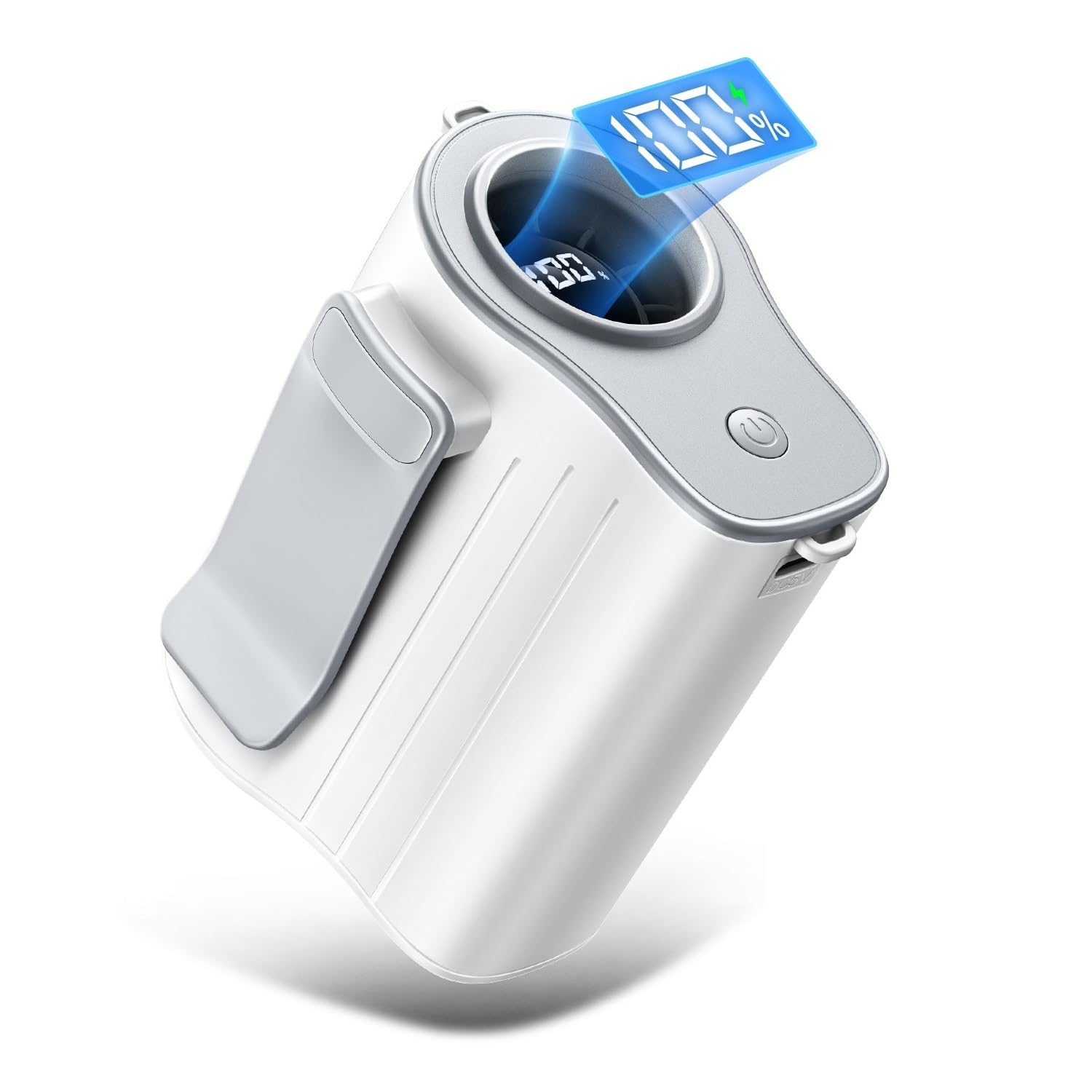 Amazon | 腰掛け扇風機 【8000mAh大容量・1台4役】 ベルトファン