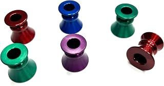 Set of 6 Zinc Alloy Cigarette Snuffers - Instant Cigarette Extinguisher | Vintage Smoking Accessories, Small, Green, Purple, Blue, Red, 6pk-AZ