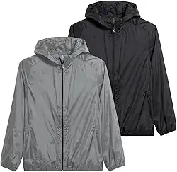 Kit 2 Jaqueta Corta Vento Impermeável Masculino Leve e Confortável Estilo Casual Liso