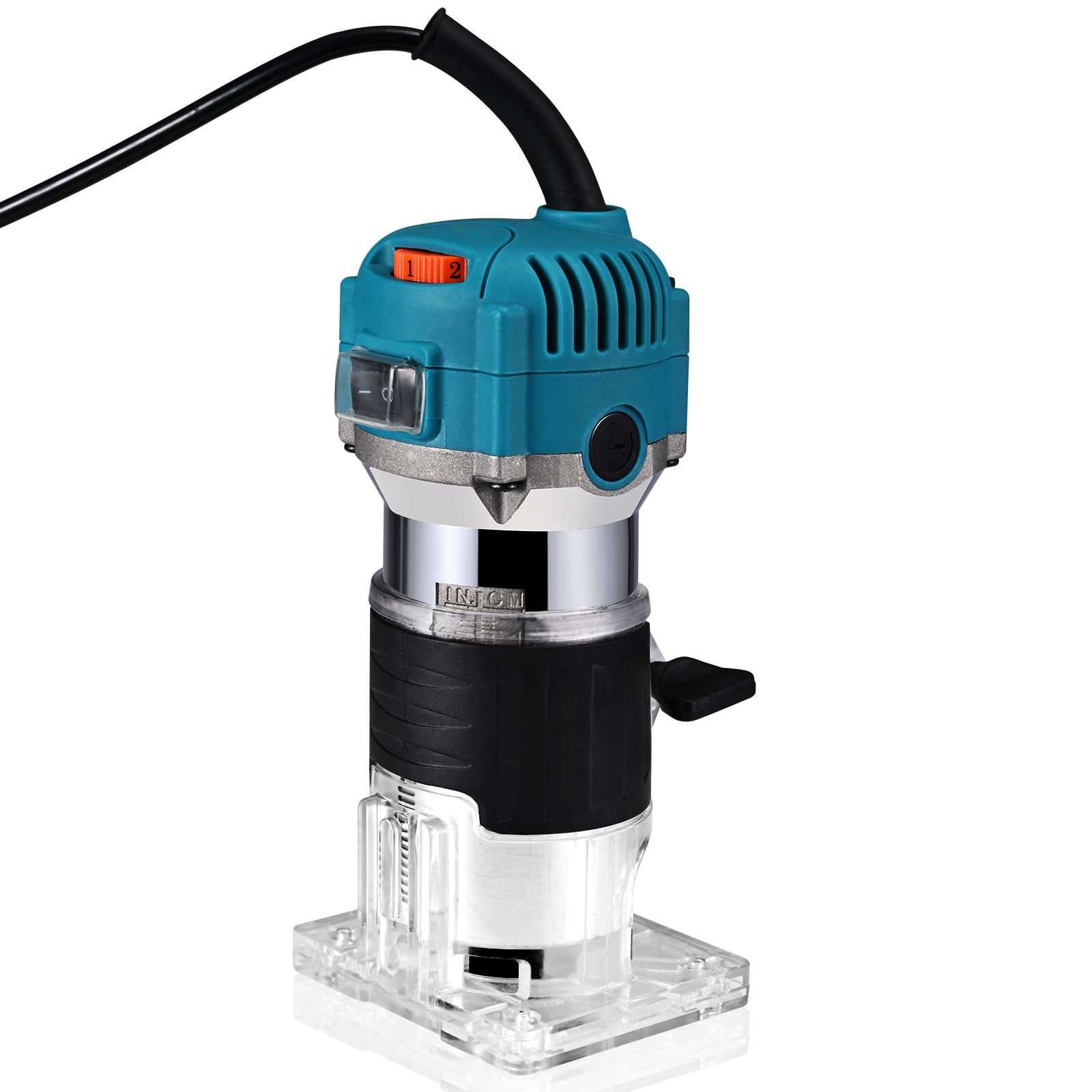 800W 6.5AMP trimmer in legno Velocità regolabile portatile stabile 2000-31000 giri/min Strumento di router in legno compatto Router portatile per la lavorazione del legno con 15pcs di router