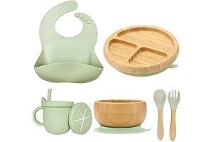 Bamboo Plates For Kids Baby and Toddler