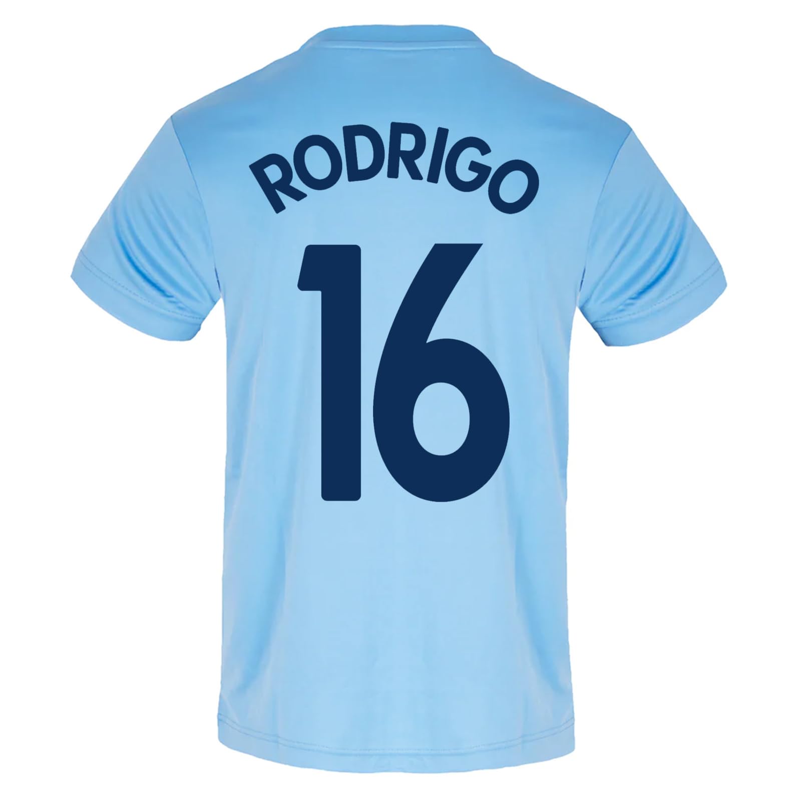 Manchester City F.C. Mens Rodrigo 16 Poly T-Shirt Sky Blue Medium